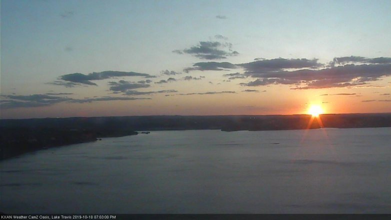 Lake Travis webcam, October 10, 2019 6:05 PM CT