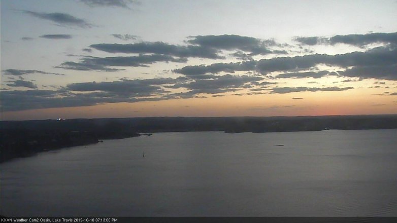 Lake Travis webcam, October 10, 2019 6:15 PM CT