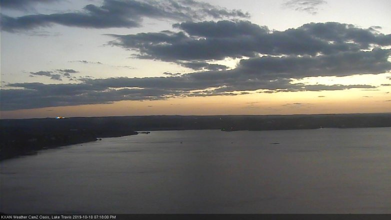 Lake Travis webcam, October 10, 2019 6:20 PM CT