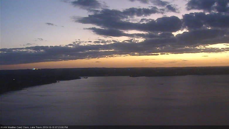 Lake Travis webcam, October 10, 2019 6:25 PM CT
