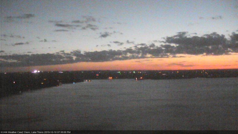 Lake Travis webcam, October 10, 2019 6:40 PM CT