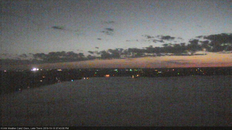 Lake Travis webcam, October 10, 2019 6:45 PM CT