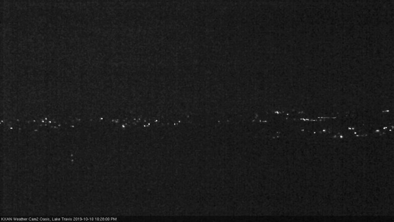 Lake Travis webcam, October 10, 2019 9:30 PM CT