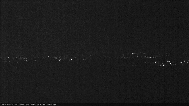 Lake Travis webcam, October 10, 2019 9:40 PM CT