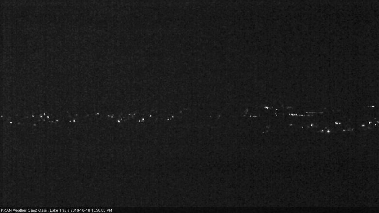 Lake Travis webcam, October 10, 2019 10:00 PM CT