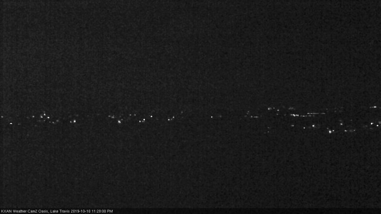Lake Travis webcam, October 10, 2019 10:30 PM CT
