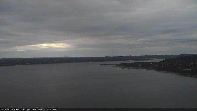 Lake Travis webcam, October 11, 2019 6:15 PM CT
