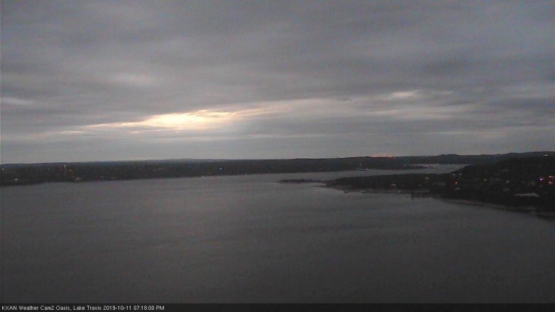 Lake Travis webcam, October 11, 2019 6:20 PM CT