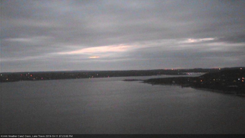 Lake Travis webcam, October 11, 2019 6:25 PM CT