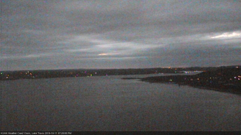 Lake Travis webcam, October 11, 2019 6:30 PM CT