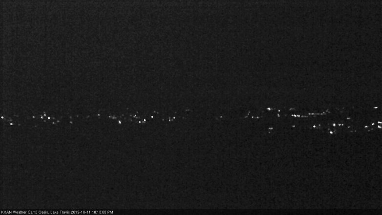 Lake Travis webcam, October 11, 2019 9:15 PM CT