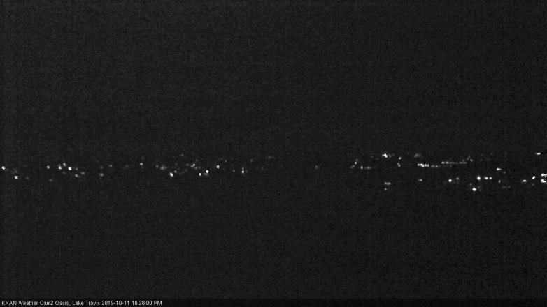 Lake Travis webcam, October 11, 2019 9:30 PM CT