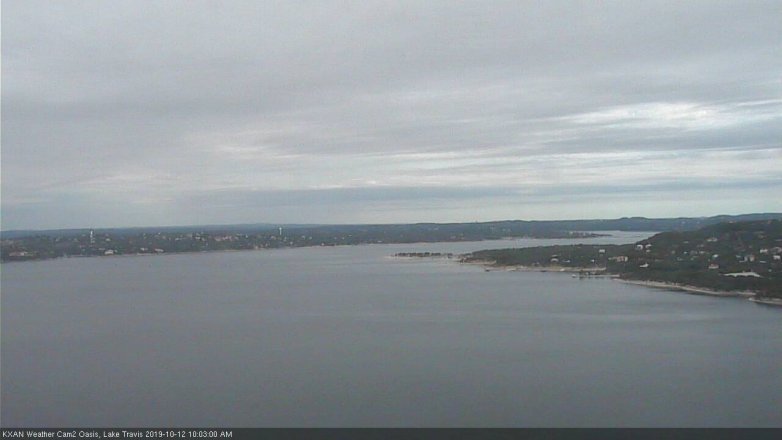 Lake Travis webcam, October 12, 2019 9:05 AM CT
