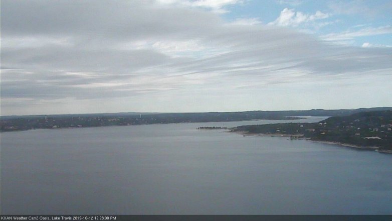 Lake Travis webcam, October 12, 2019 11:30 AM CT