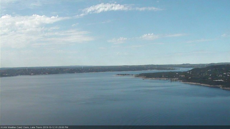 Lake Travis webcam, October 12, 2019 12:30 PM CT