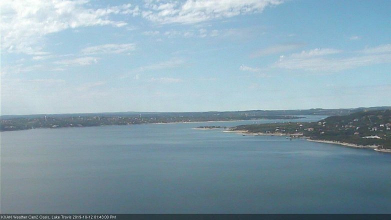 Lake Travis webcam, October 12, 2019 12:45 PM CT