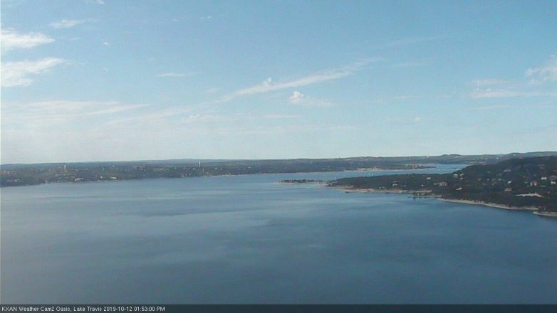 Lake Travis webcam, October 12, 2019 12:55 PM CT