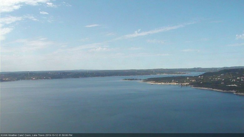 Lake Travis webcam, October 12, 2019 1:00 PM CT