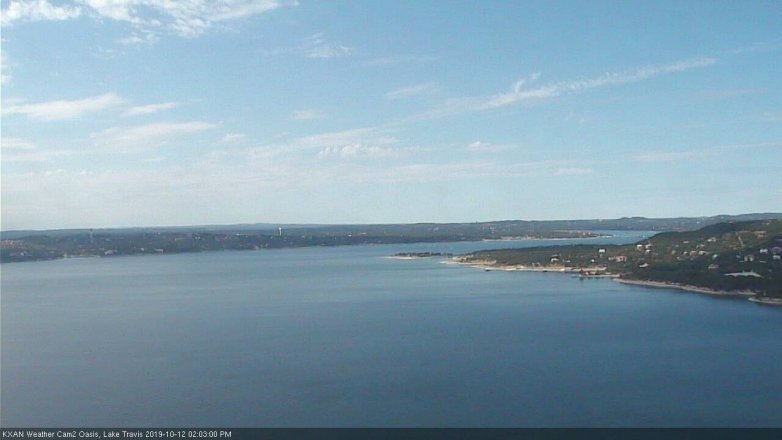 Lake Travis webcam, October 12, 2019 1:05 PM CT