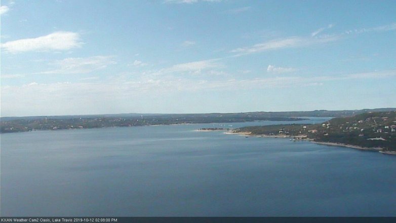 Lake Travis webcam, October 12, 2019 1:10 PM CT