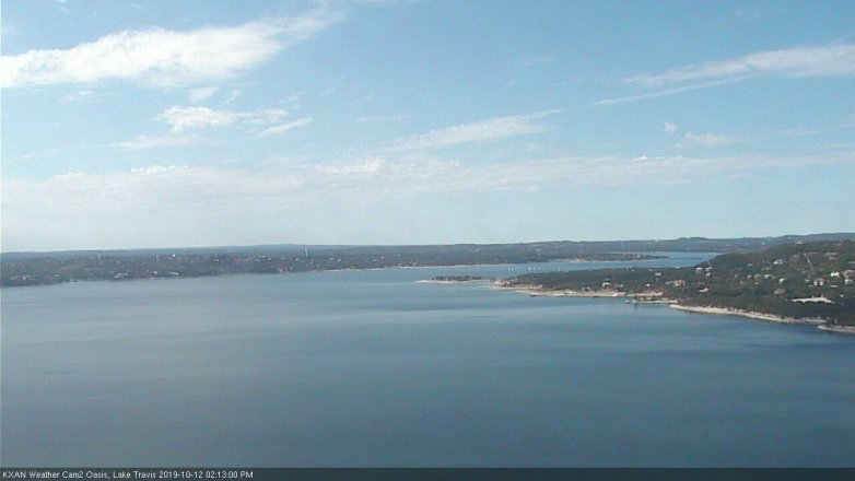 Lake Travis webcam, October 12, 2019 1:15 PM CT