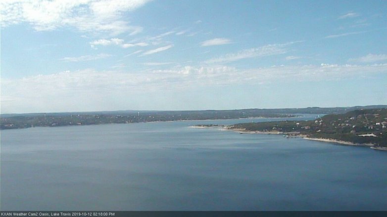 Lake Travis webcam, October 12, 2019 1:20 PM CT