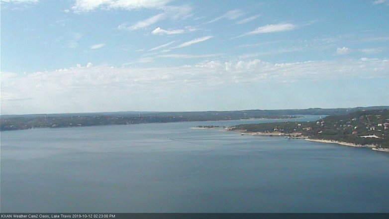 Lake Travis webcam, October 12, 2019 1:25 PM CT