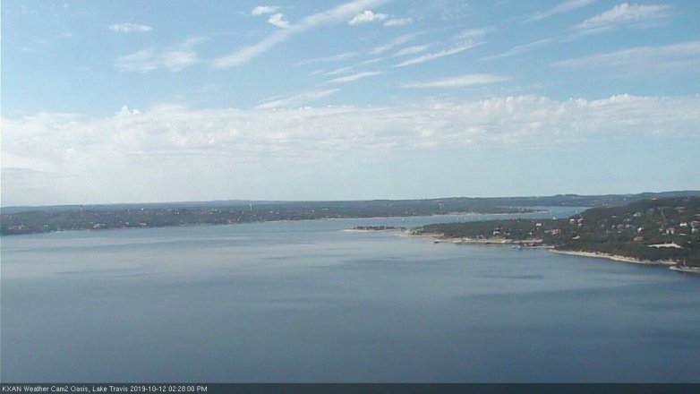 Lake Travis webcam, October 12, 2019 1:30 PM CT