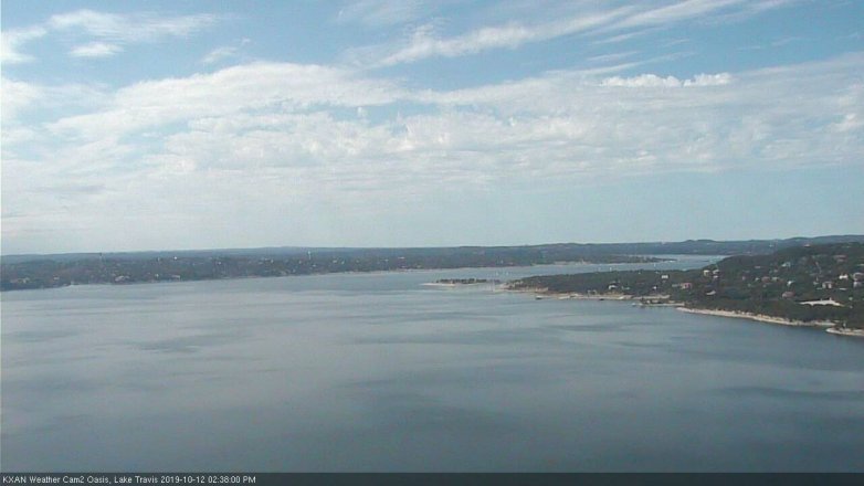 Lake Travis webcam, October 12, 2019 1:40 PM CT