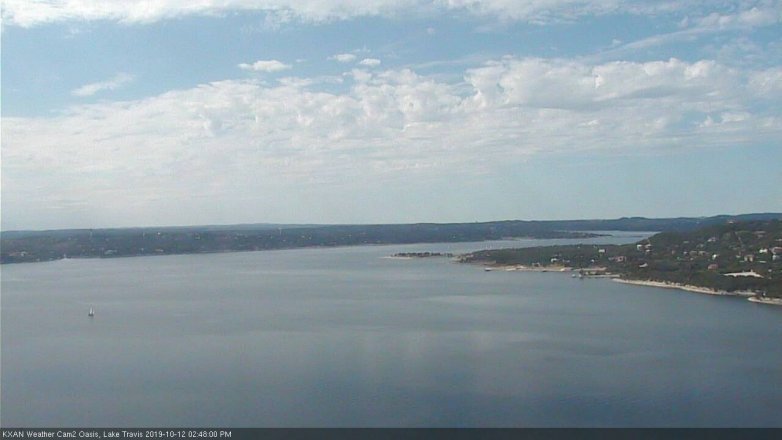 Lake Travis webcam, October 12, 2019 1:50 PM CT