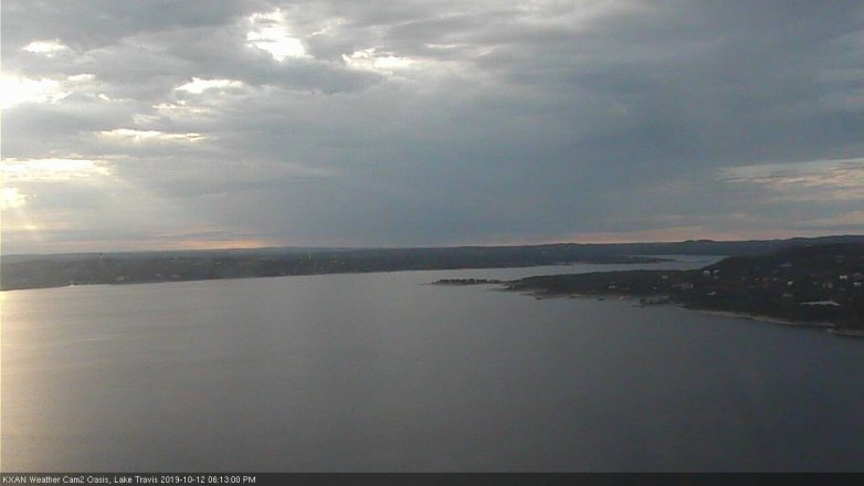 Lake Travis webcam, October 12, 2019 5:15 PM CT