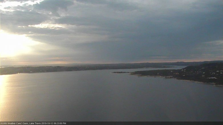 Lake Travis webcam, October 12, 2019 5:25 PM CT