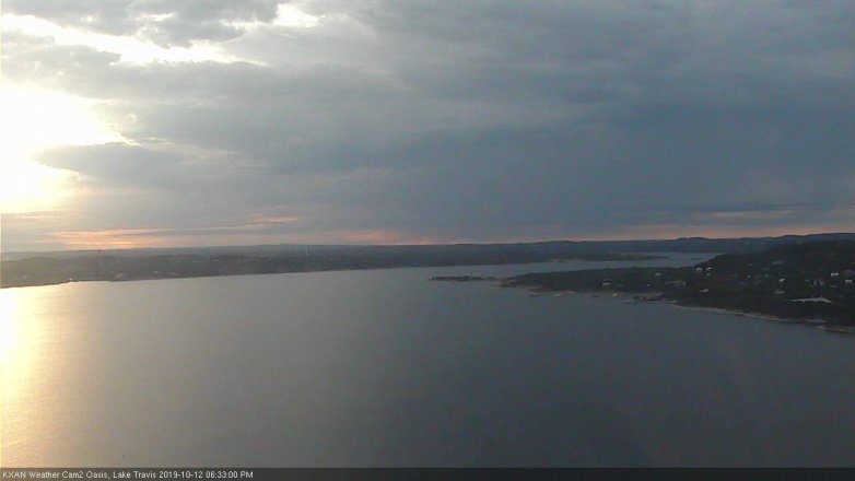 Lake Travis webcam, October 12, 2019 5:35 PM CT