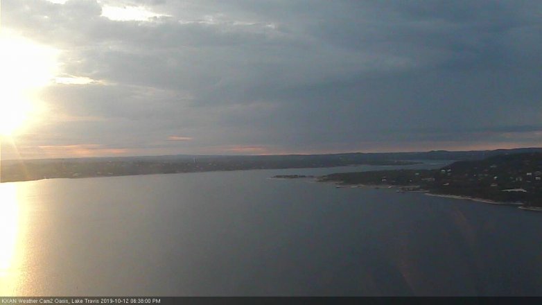Lake Travis webcam, October 12, 2019 5:40 PM CT