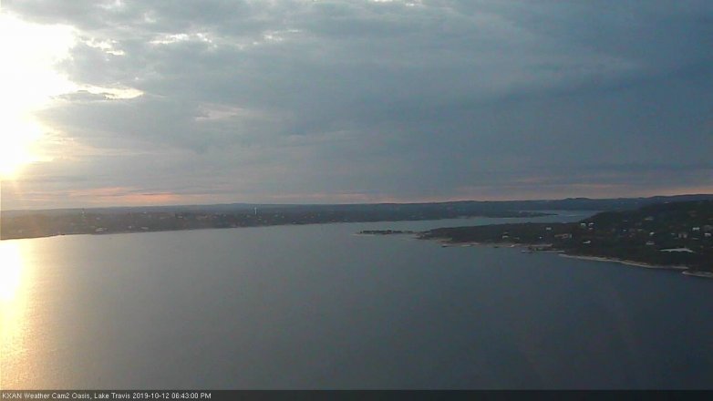 Lake Travis webcam, October 12, 2019 5:45 PM CT