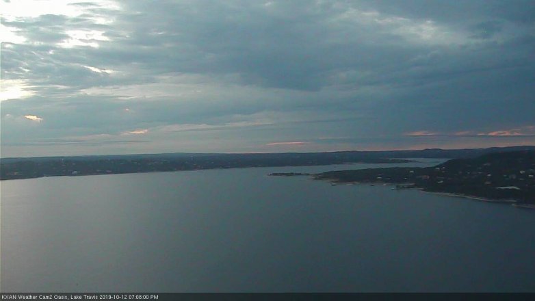 Lake Travis webcam, October 12, 2019 6:10 PM CT