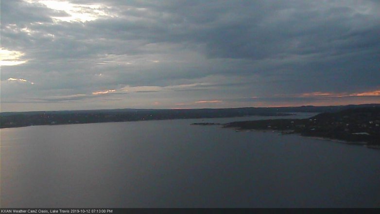 Lake Travis webcam, October 12, 2019 6:15 PM CT