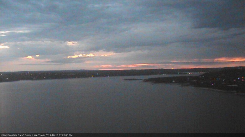Lake Travis webcam, October 12, 2019 6:25 PM CT