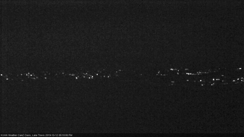 Lake Travis webcam, October 12, 2019 8:20 PM CT