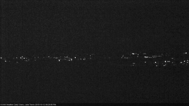 Lake Travis webcam, October 12, 2019 8:30 PM CT