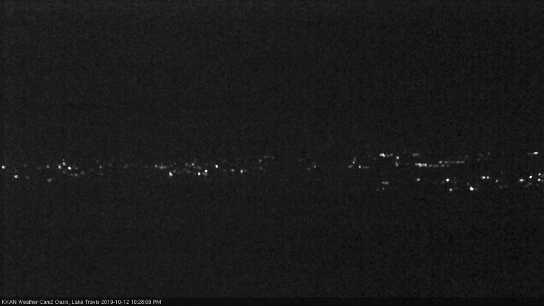 Lake Travis webcam, October 12, 2019 9:30 PM CT