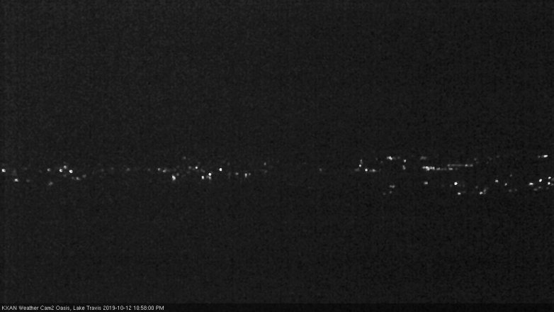 Lake Travis webcam, October 12, 2019 10:00 PM CT