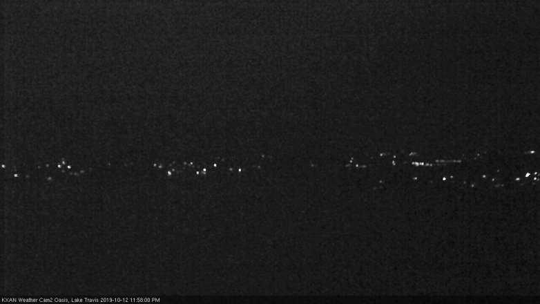 Lake Travis webcam, October 12, 2019 11:00 PM CT