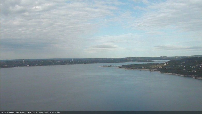Lake Travis webcam, October 13, 2019 9:20 AM CT