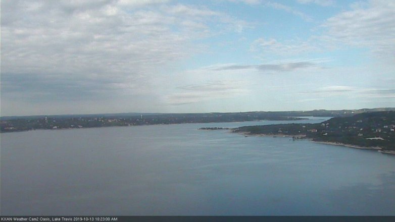 Lake Travis webcam, October 13, 2019 9:25 AM CT