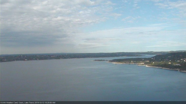 Lake Travis webcam, October 13, 2019 9:30 AM CT