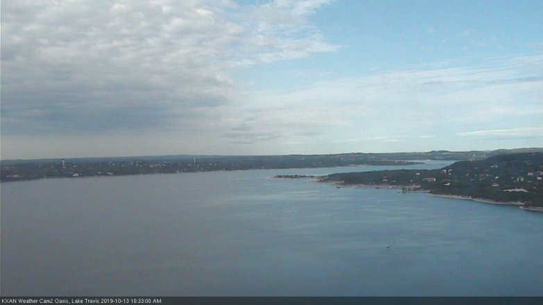 Lake Travis webcam, October 13, 2019 9:35 AM CT