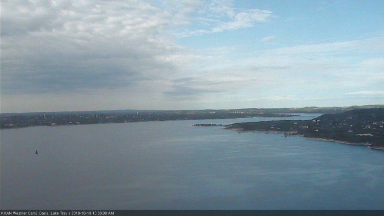 Lake Travis webcam, October 13, 2019 9:40 AM CT