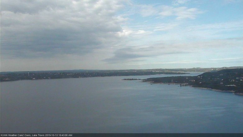 Lake Travis webcam, October 13, 2019 9:45 AM CT