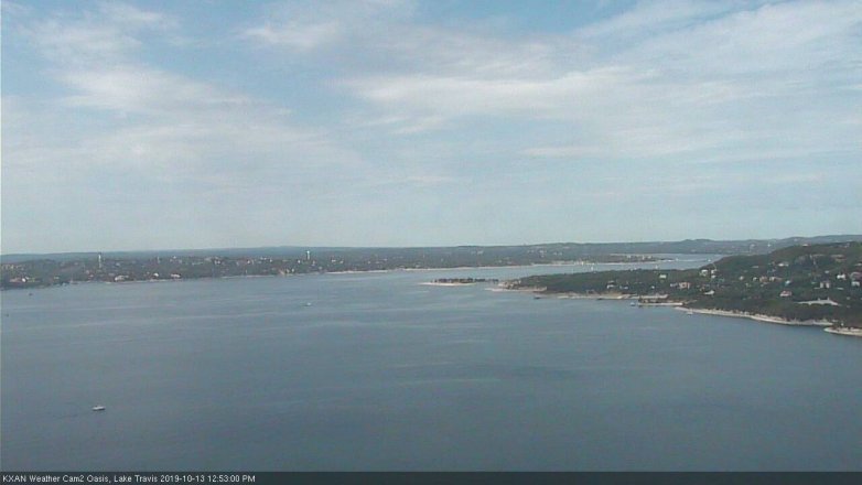 Lake Travis webcam, October 13, 2019 11:55 AM CT